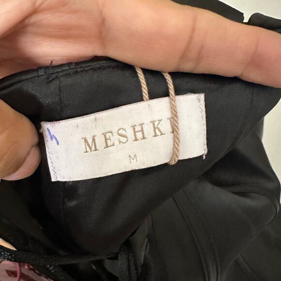 Meshki Amaya Lace Up Corset Mini Dress Size Medium Black NWT - Picture 8 of 14